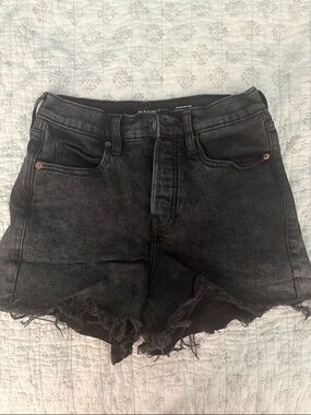 Old Navy Black Distressed Denim Shorts